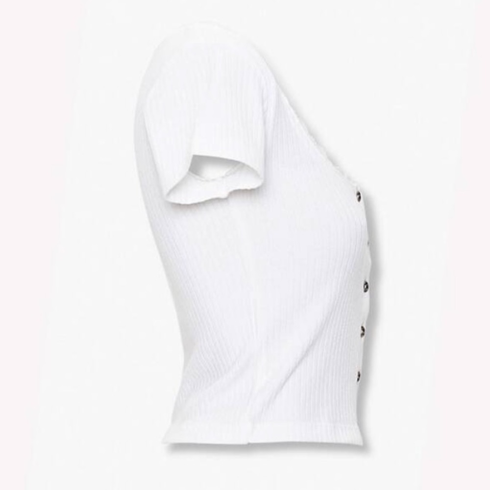 Forever 21 Ribbed Lace Trim Top - Picture 3 of 4